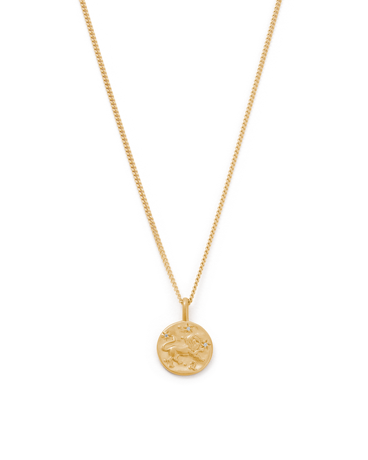 Leo Petite Zodiac Necklace - Gold