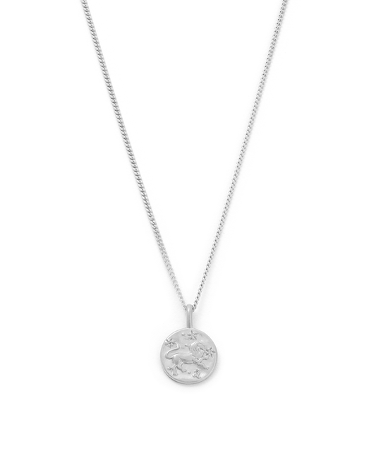 Leo Petite Zodiac Necklace - Silver