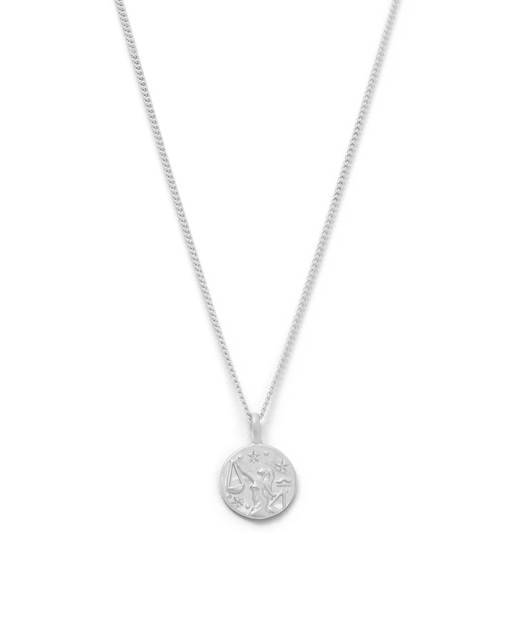 Libra Petite Zodiac Necklace - Silver