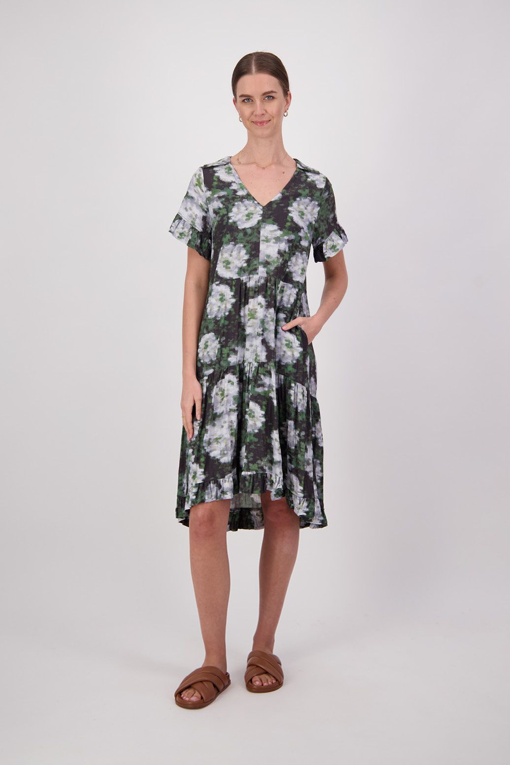 Josie Dress - Green Floral