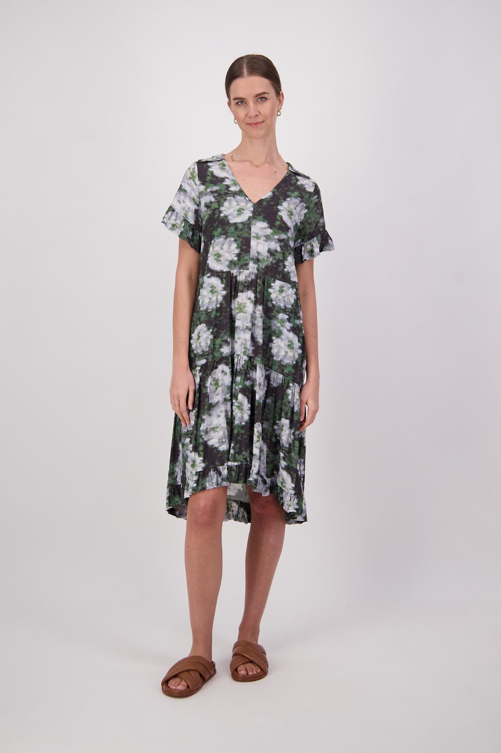 Josie Dress - Green Floral