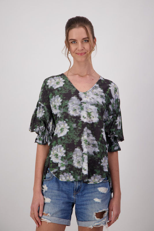 Timmy Top - Green Floral