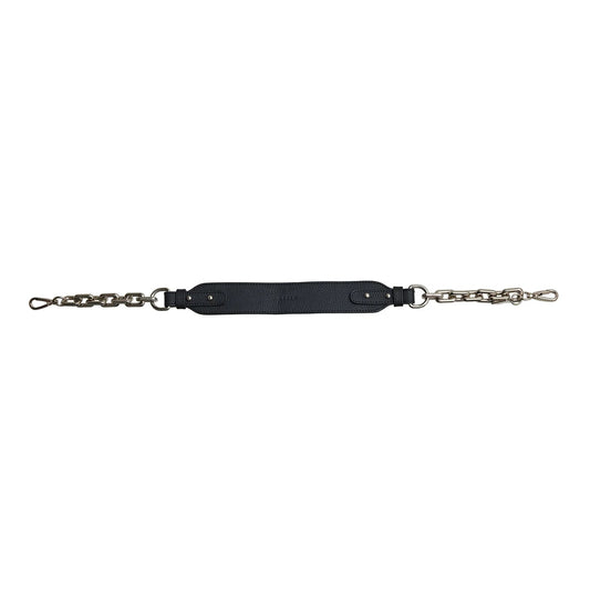 Feature Handle Chain - Silver Chunky and Black Leather