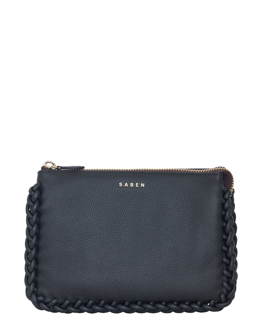 Tillys Bis Sis Crossbody - Black Plait Edge