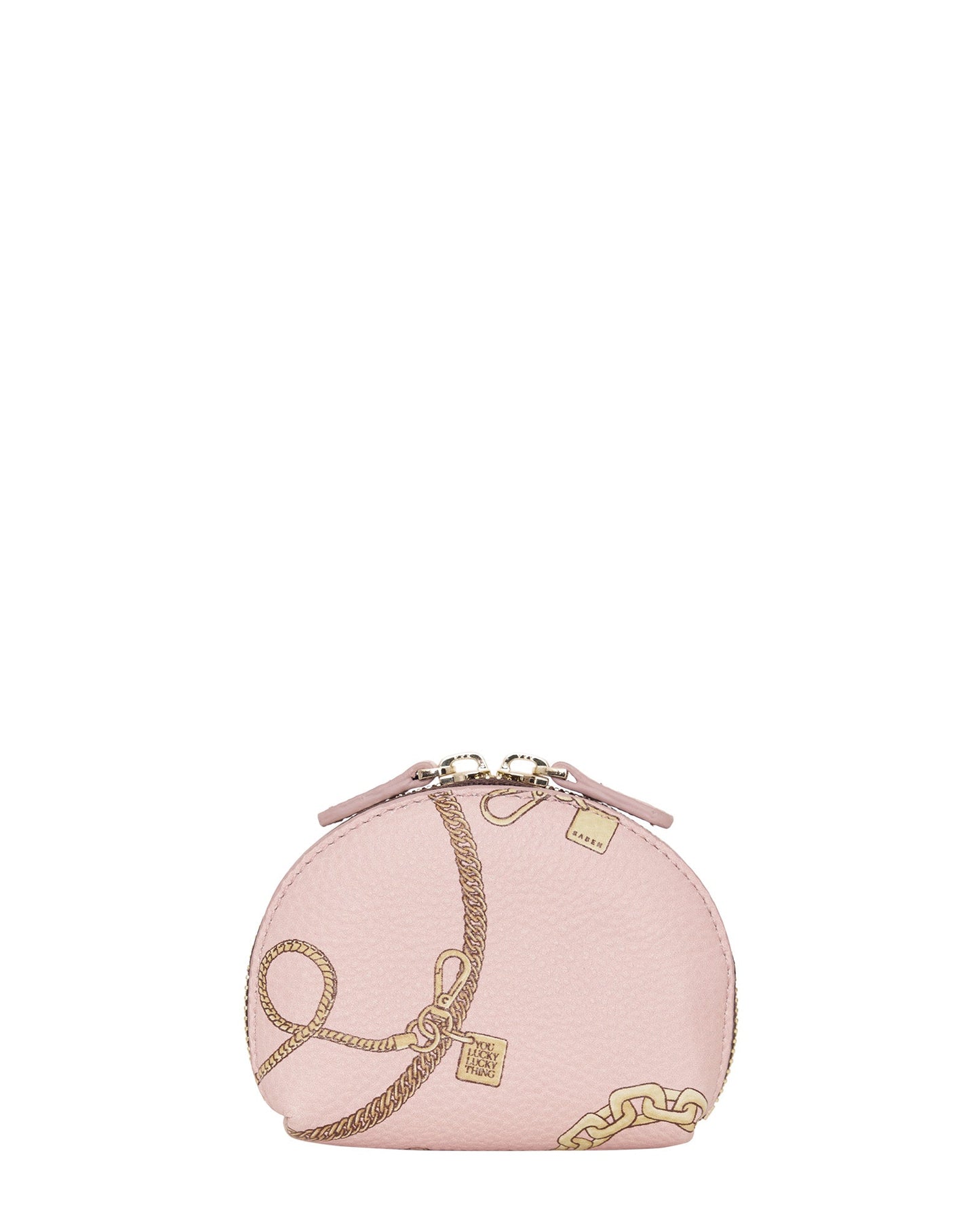 Gala Mini Pouch - Dusky Rose and Chain Print