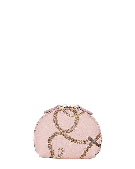 Gala Mini Pouch - Dusky Rose and Chain Print