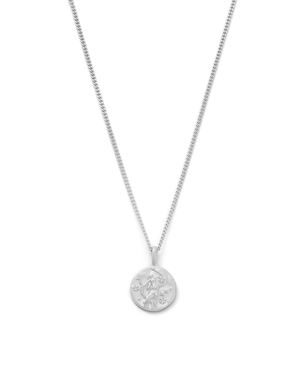 Sagittarius Petite Zodiac Necklace - Silver