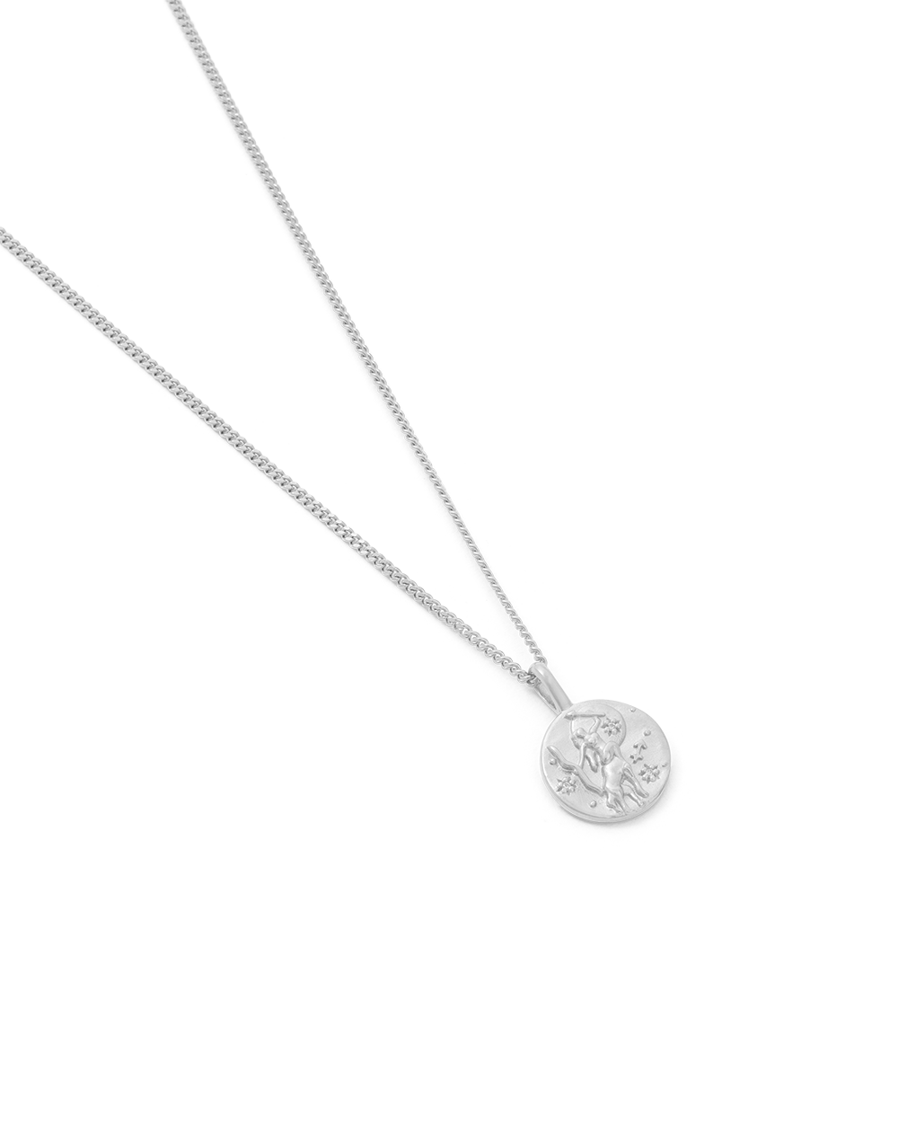 Sagittarius Petite Zodiac Necklace - Silver