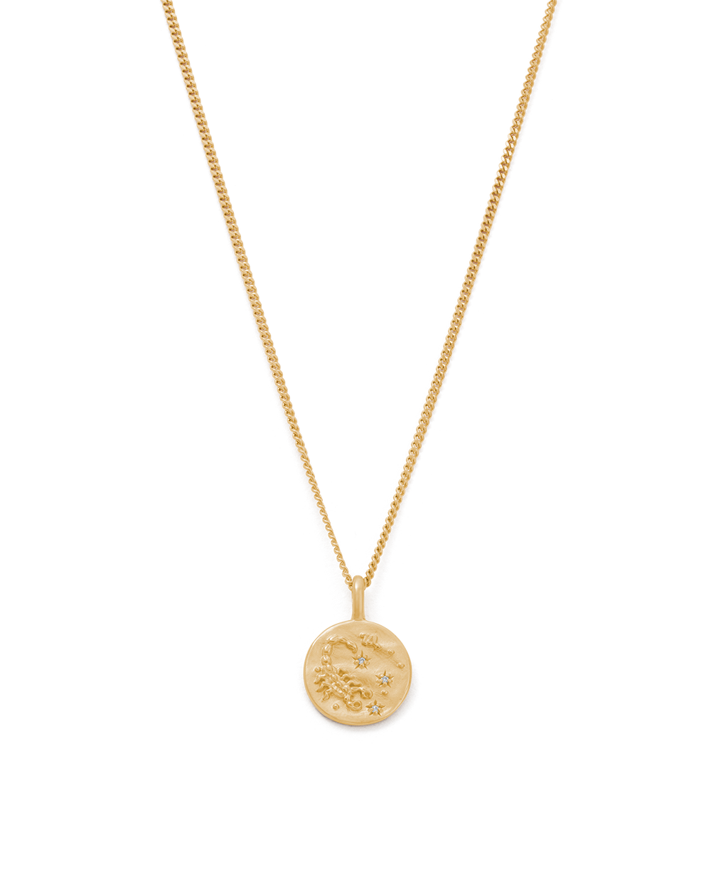 Scorpio Petite Zodiac Necklace - Gold