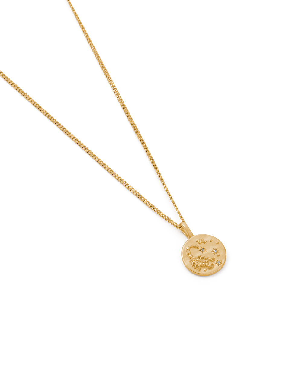 Scorpio Petite Zodiac Necklace - Gold