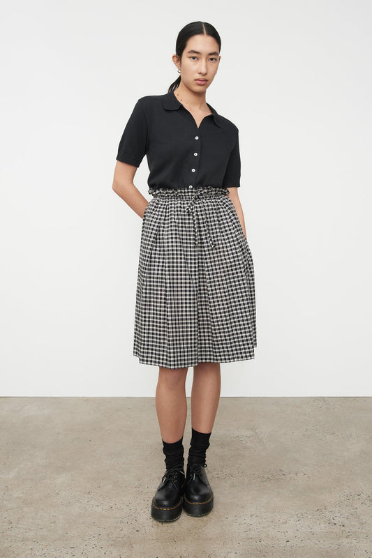 Stevie Skirt - Monochrome Check