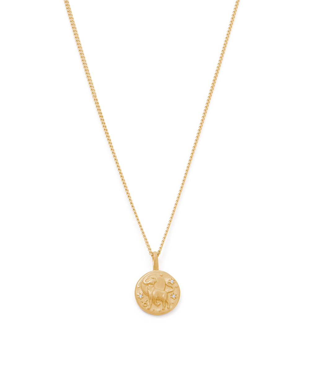 Taurus Petite Zodiac Necklace - Gold