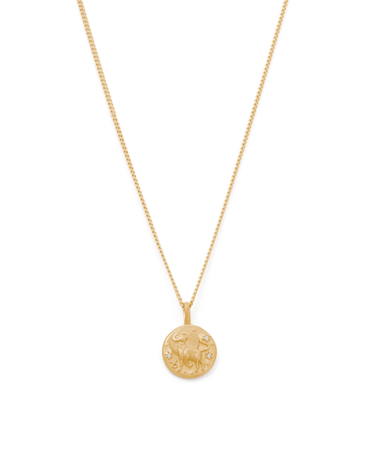 Taurus Petite Zodiac Necklace - Gold