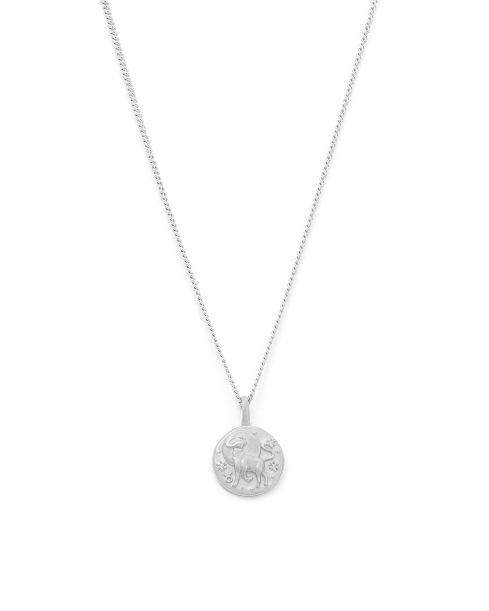 Taurus Petite Zodiac Necklace - Silver