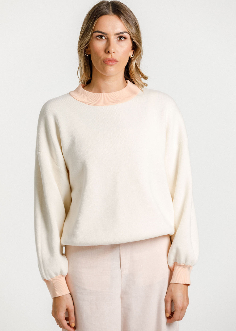 Cotton Cleo Jumper - Peachy Milk