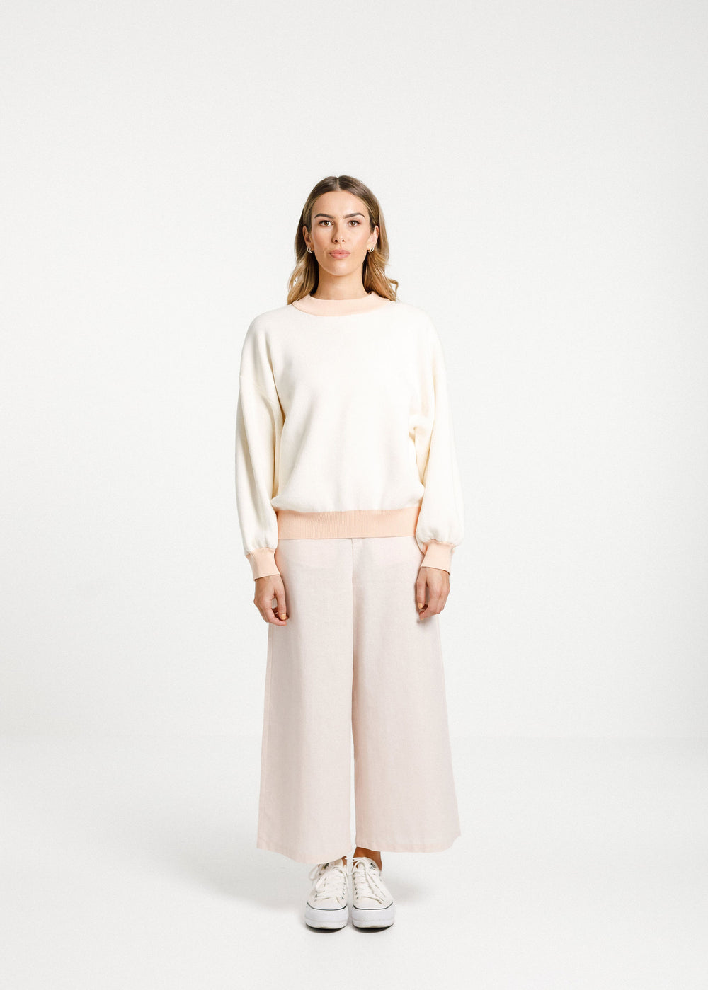 Cotton Cleo Jumper - Peachy Milk