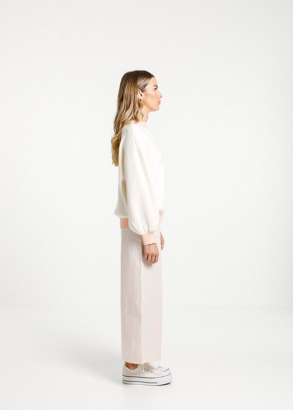 Cotton Cleo Jumper - Peachy Milk