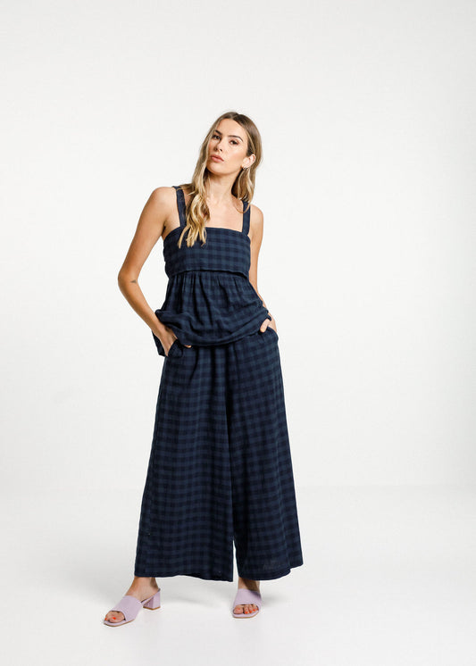 Zigger Top - Navy Check