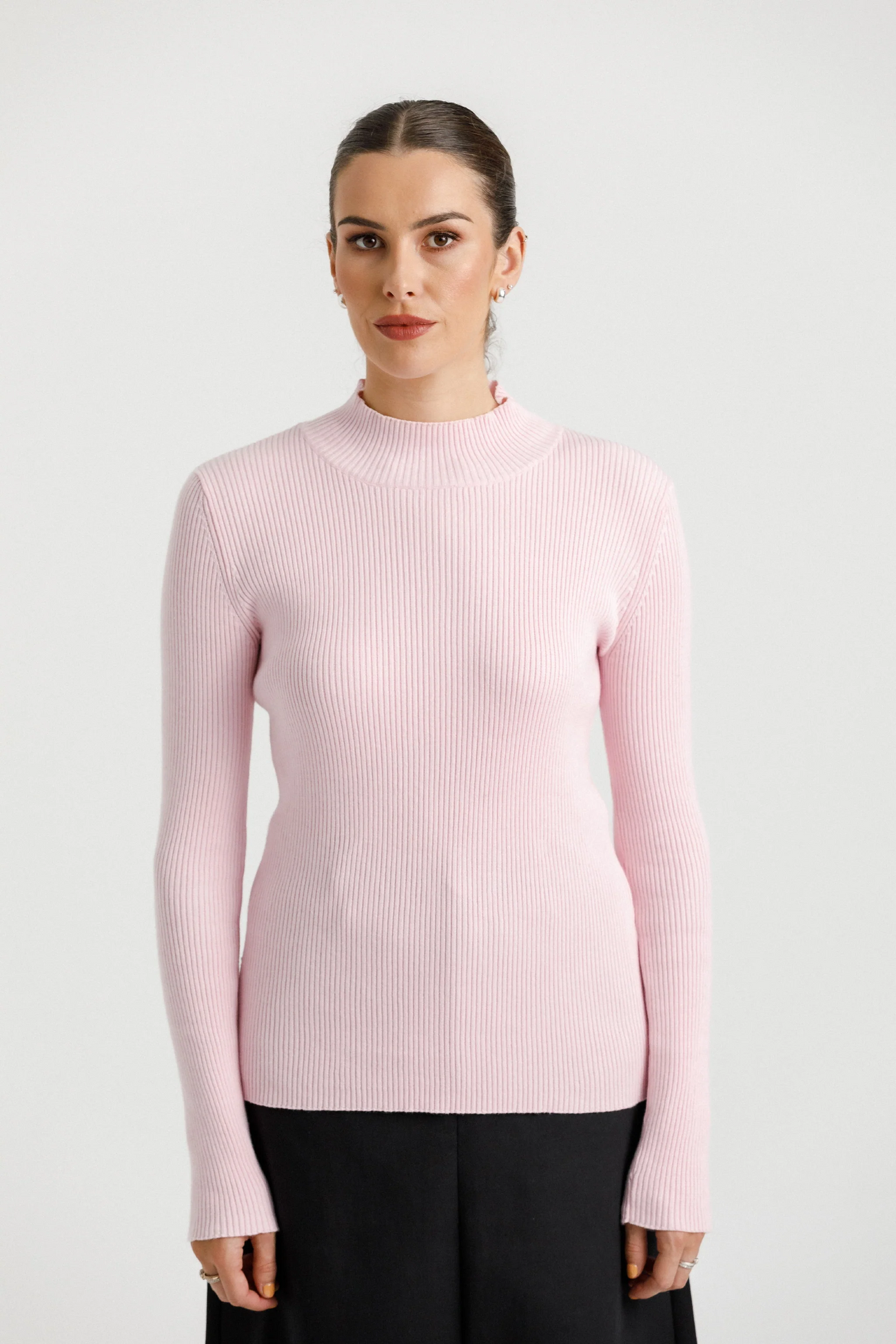 Mock Neck - Longsleeve - Blush