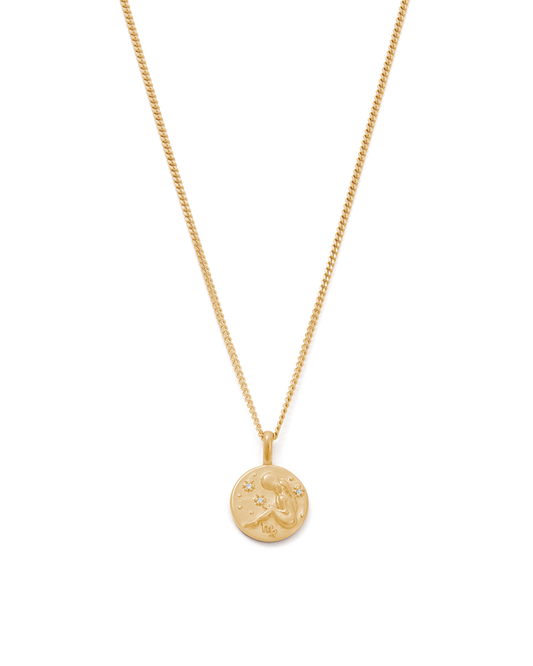 Virgo Petite Zodiac Necklace - Gold