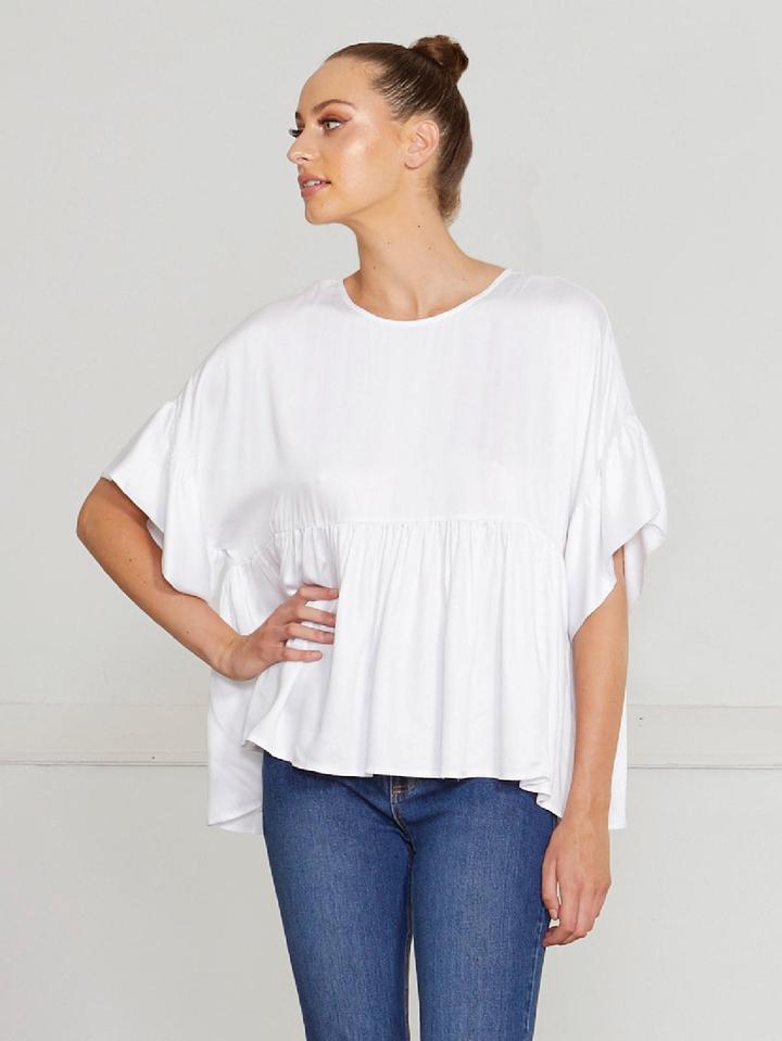 Ebony Eyes Top - White