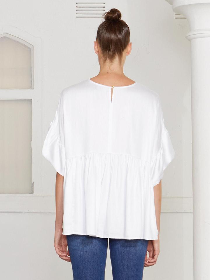 Ebony Eyes Top - White