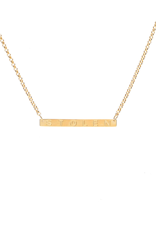 Stolen Plank Necklace - GP -  JWL191830