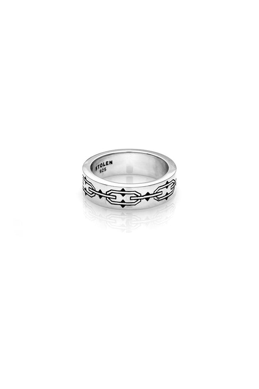 Helsing Imprint Band Ring - Silver