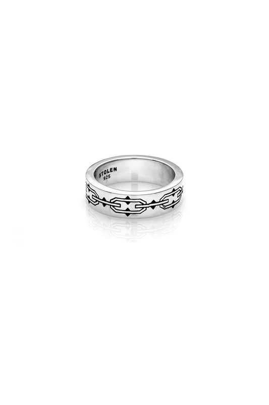Helsing Imprint Band Ring - Silver