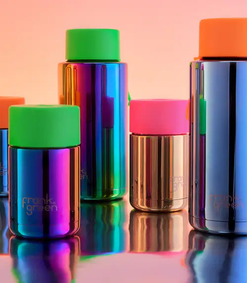 34oz Reuseable Bottle - Rainbow w Cloud Lid