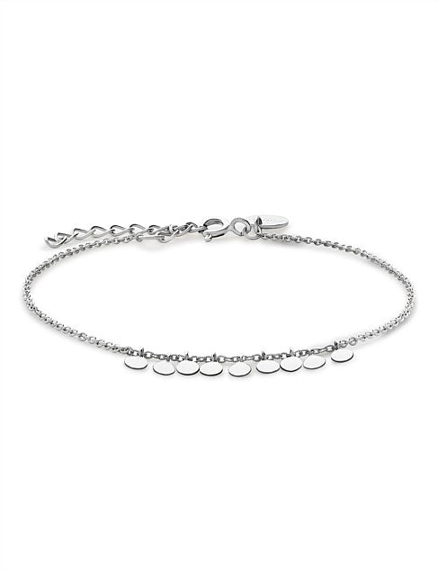 Multi Micro Coins Bracelet - Silver - J434