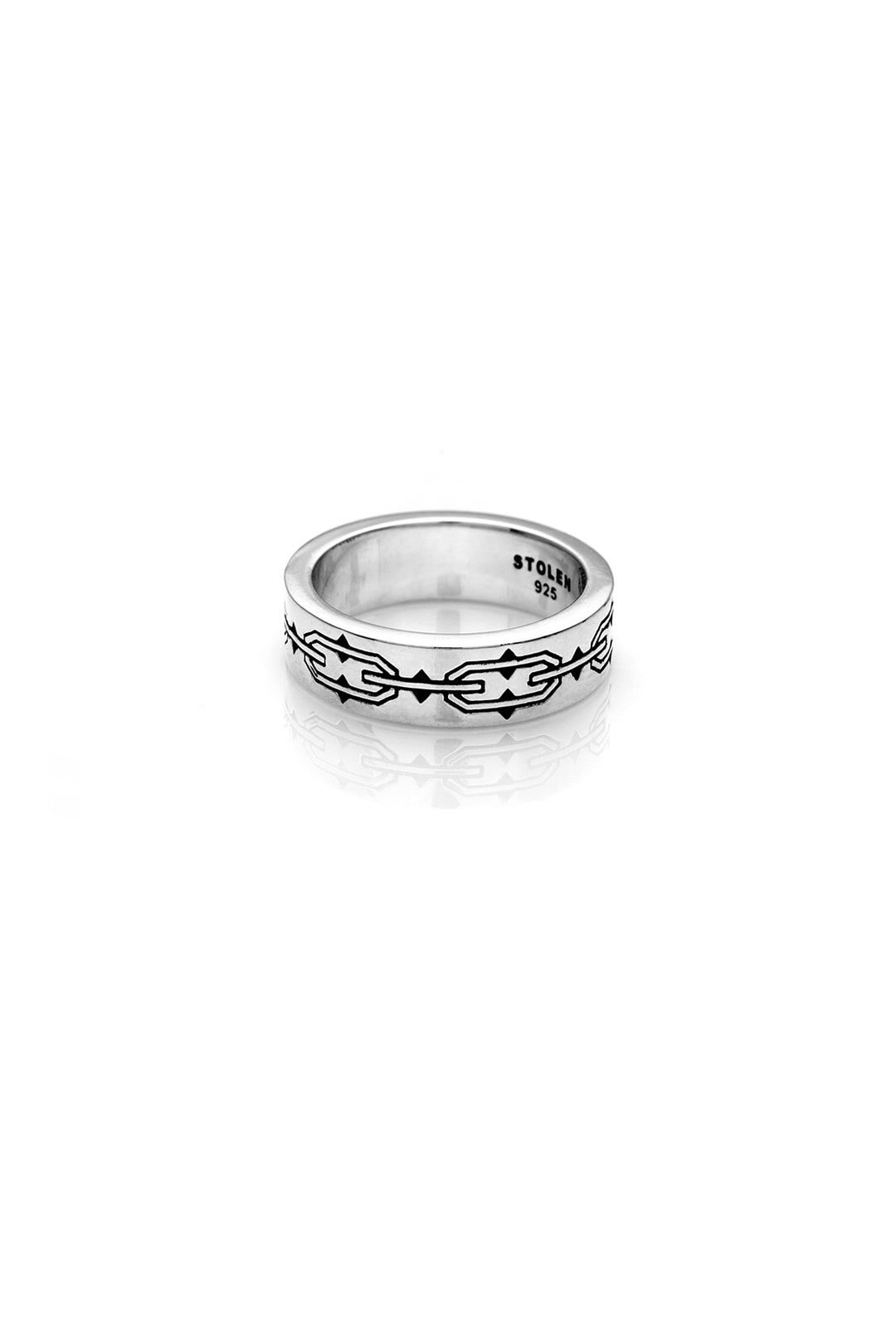 Helsing Imprint Band Ring - Silver