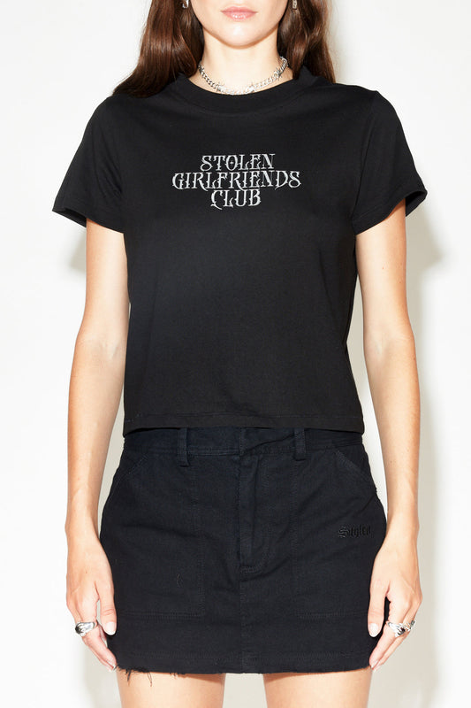 Chrome Club Baby Tee - Black