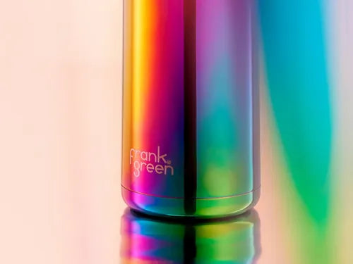 34oz Reuseable Bottle - Rainbow w Cloud Lid