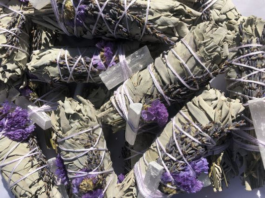 Floral Smudge Stick - White Sage