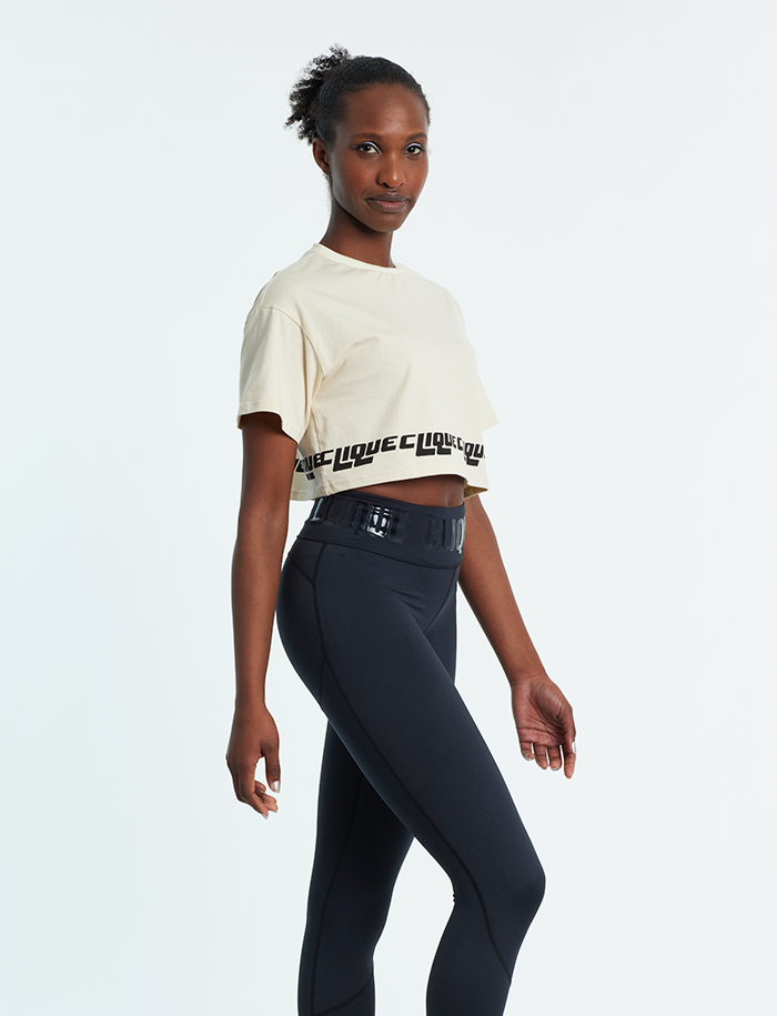 Conquest Crop Tee - Cream