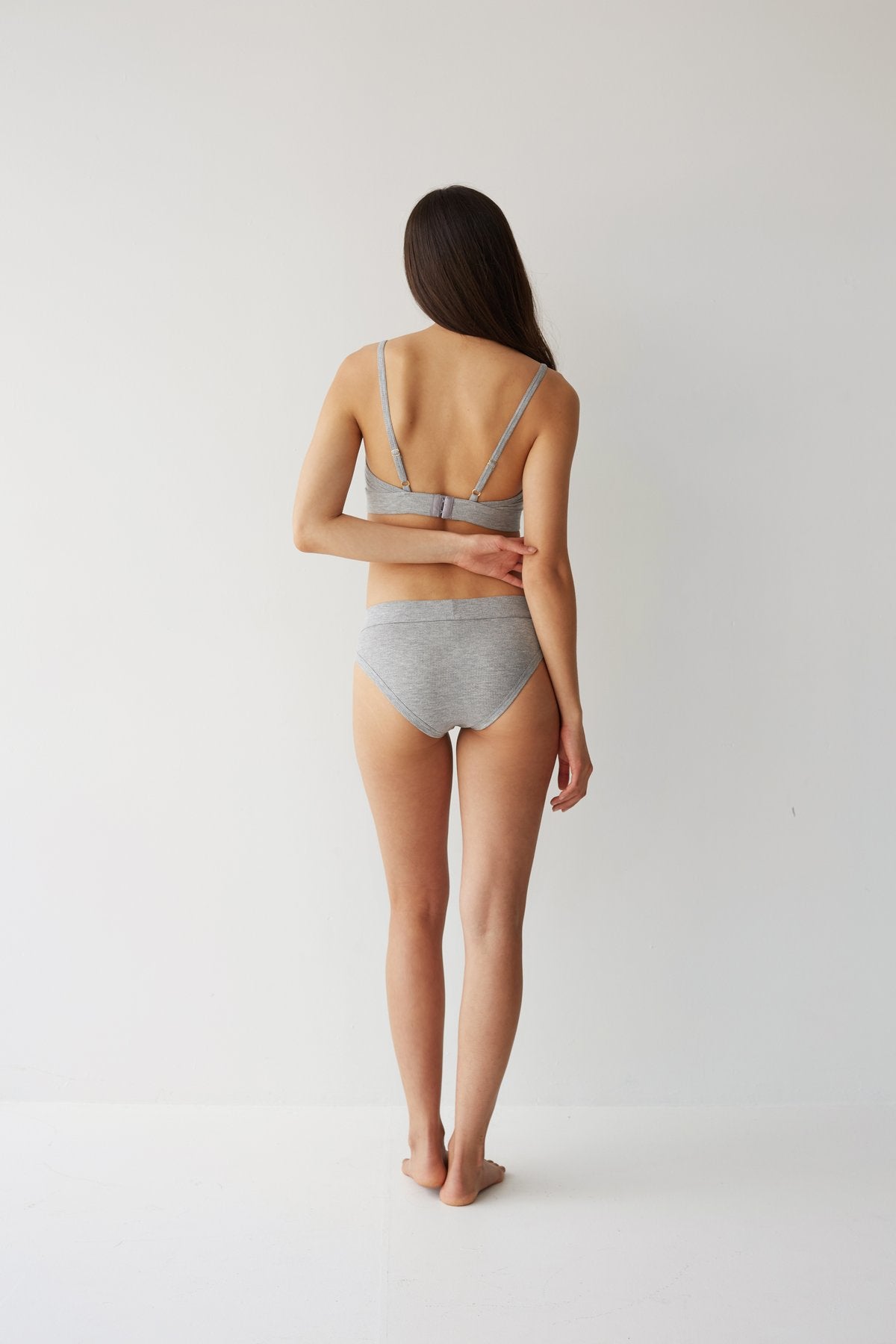 Ribbed Bikini Brief - Ash Marle