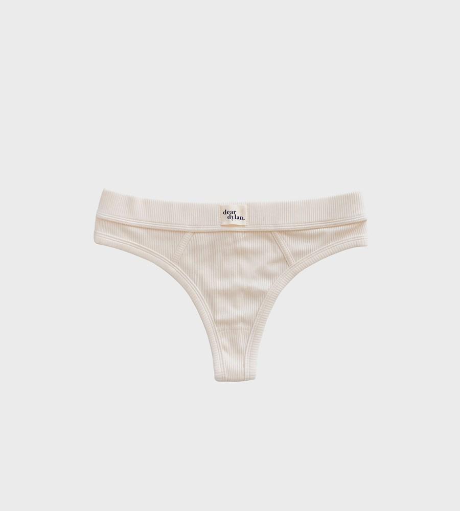 Ribbed Thong - French Vanilla