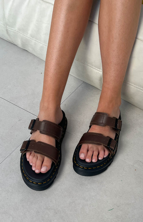 Myles Slide Sandal - Dark Brown