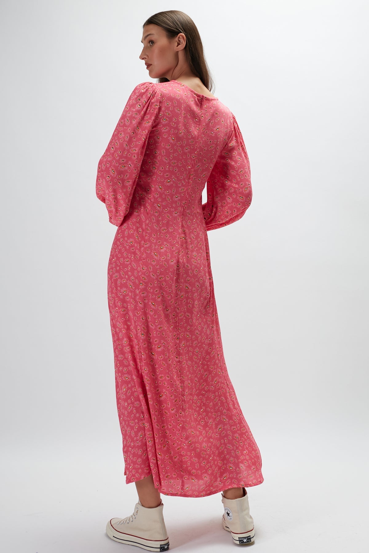 Maxi Split Dress - Garden Daisy Floral