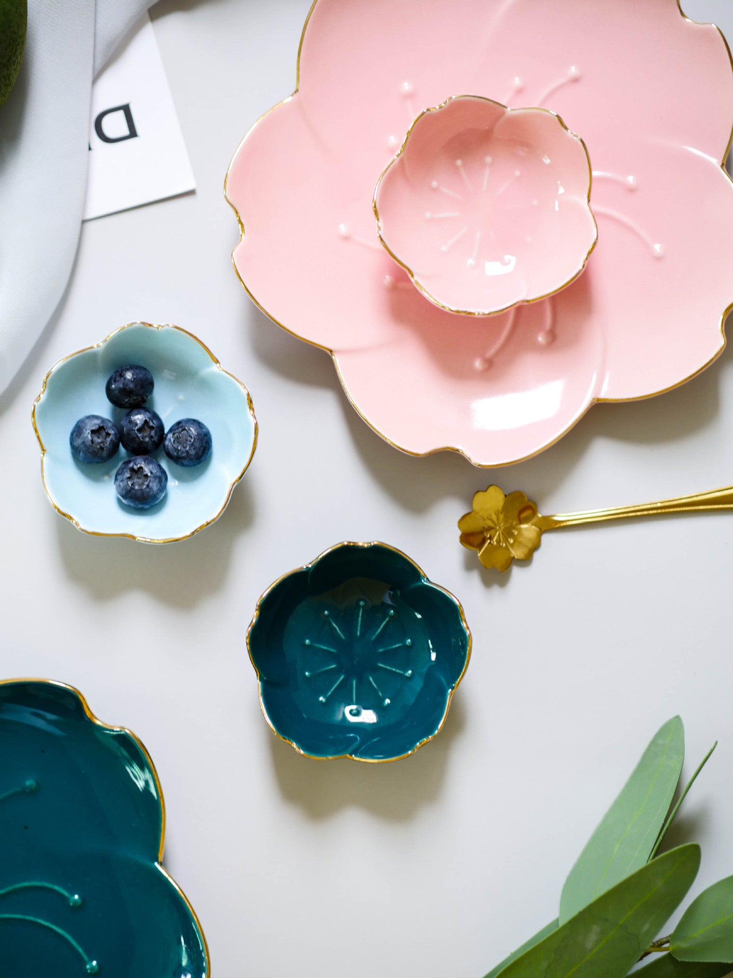 Blossom Dish - Solid Blue
