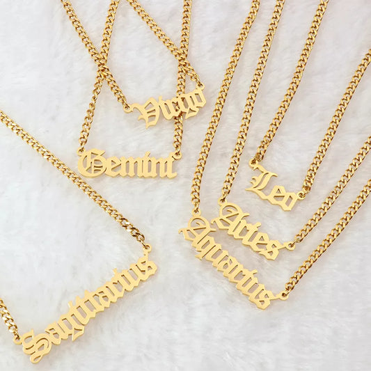 Star Sign Necklace - Gold