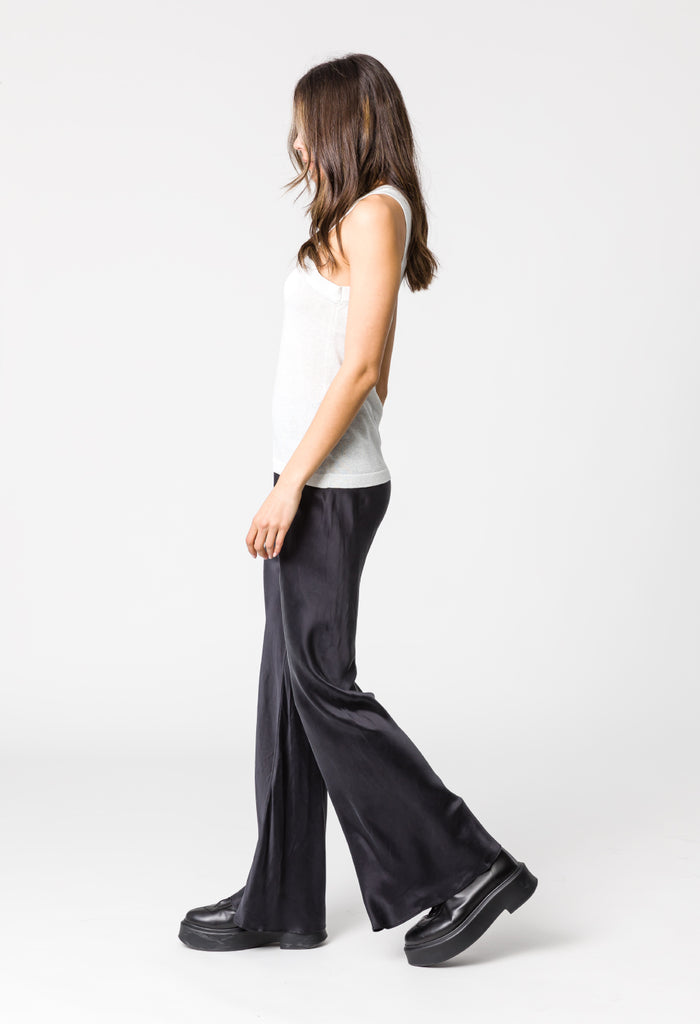 June Silk Pant - Black