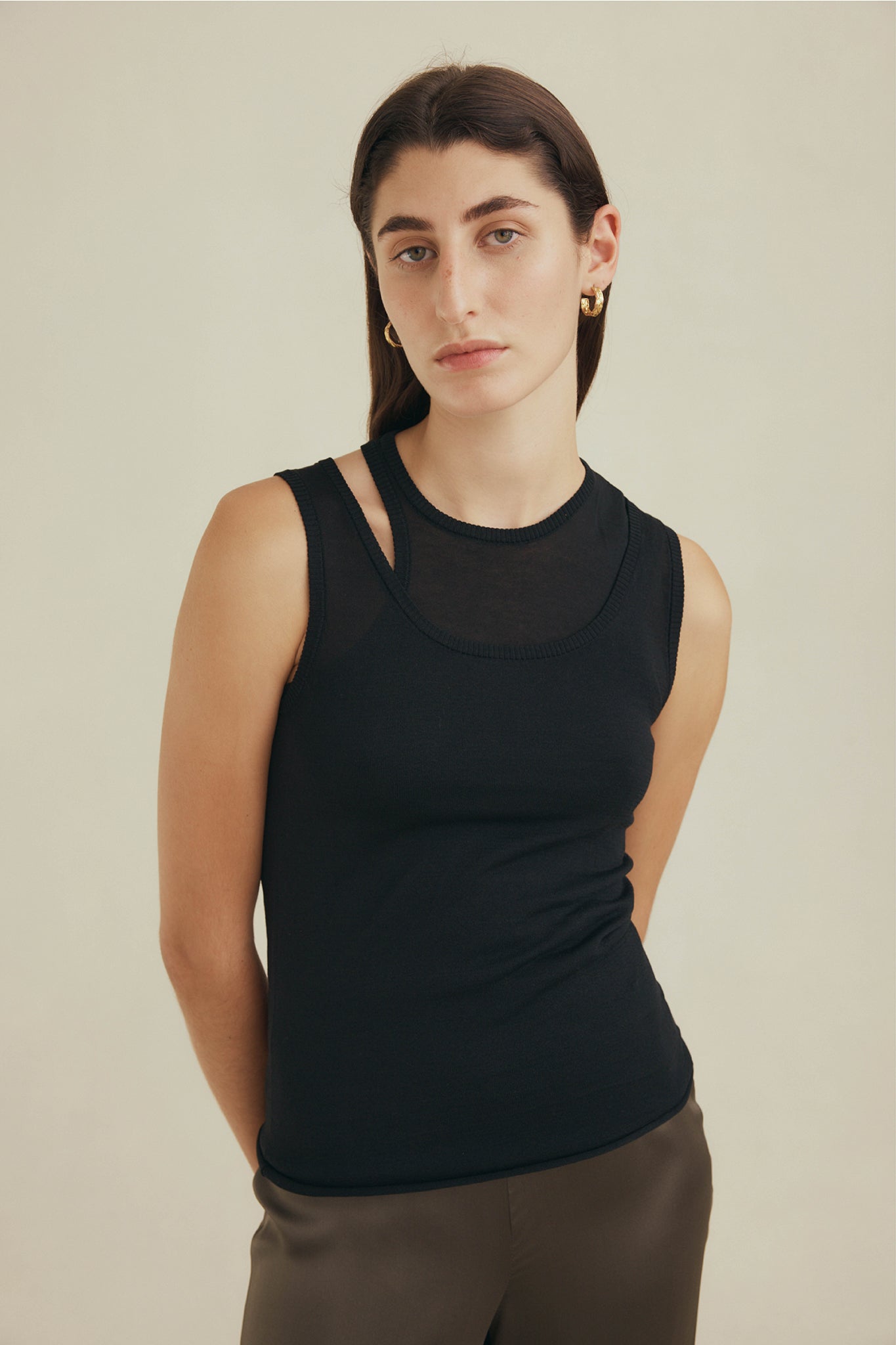 Loretta Singlet - Black