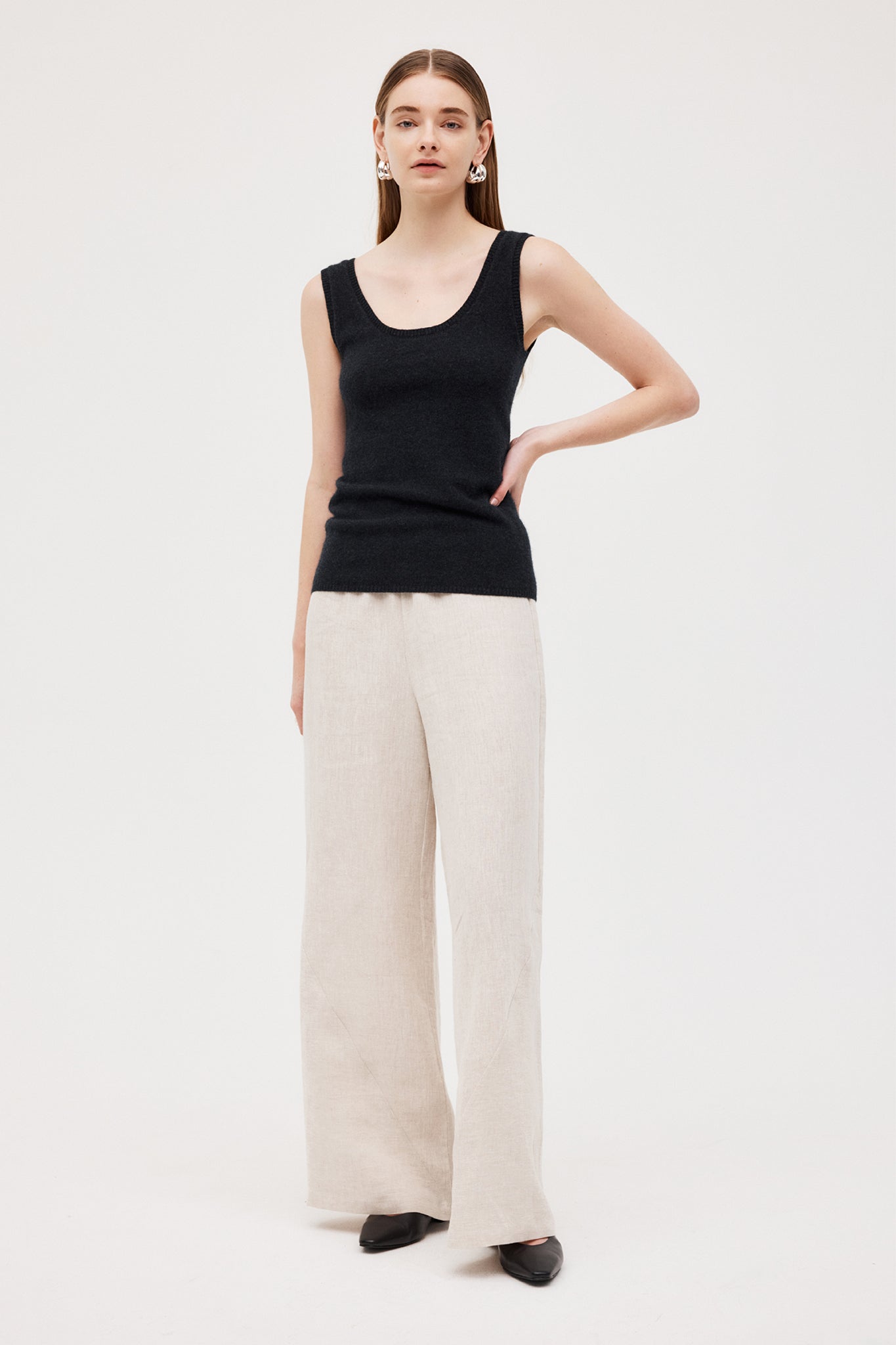 Adelina Singlet - Charcoal