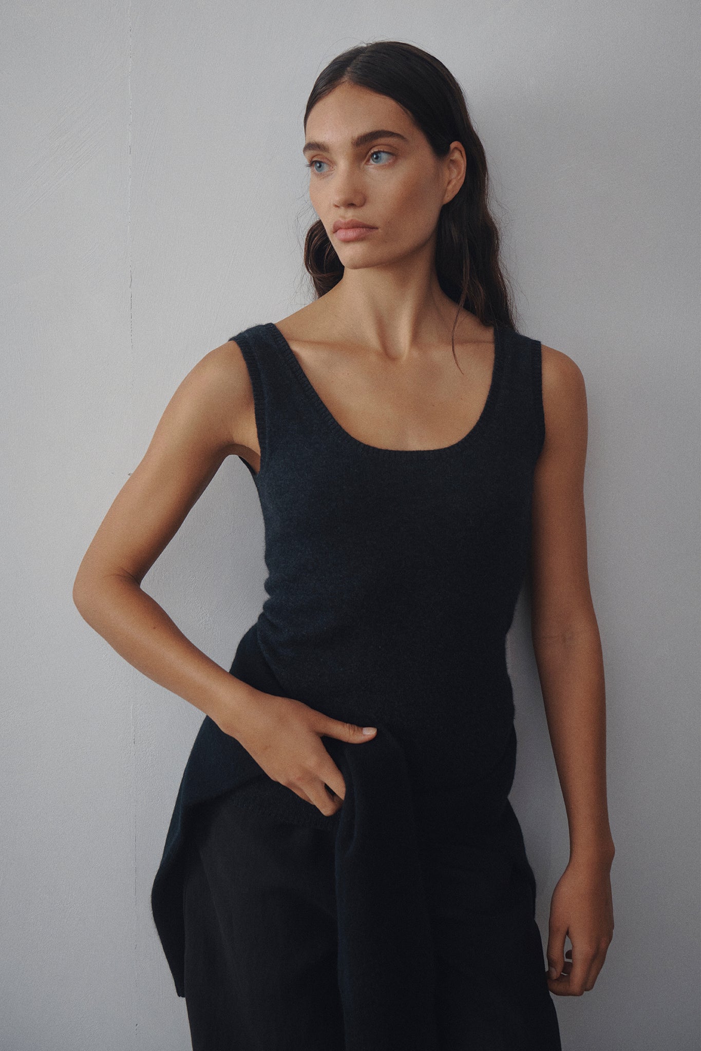 Adelina Singlet - Charcoal
