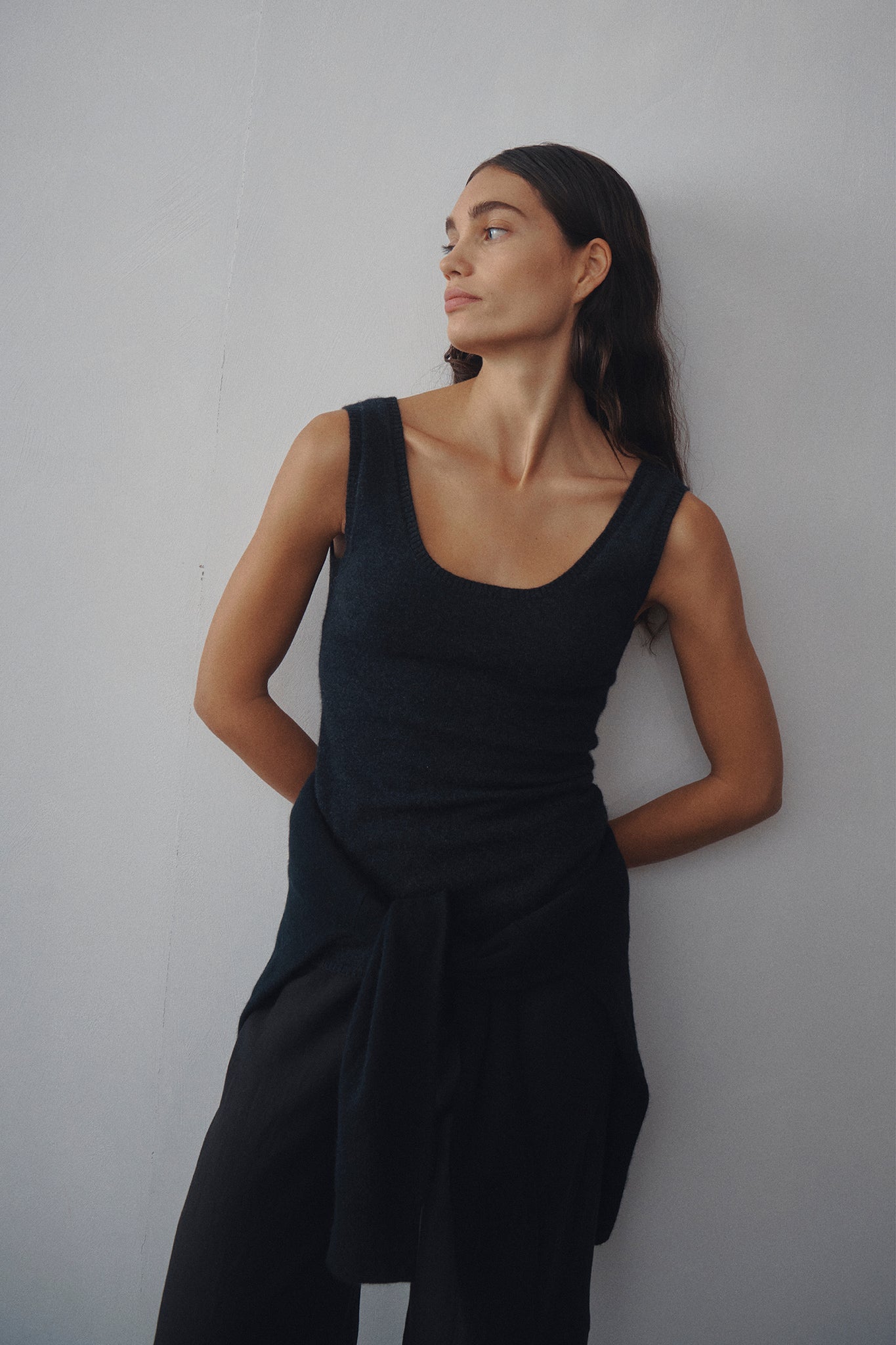 Adelina Singlet - Charcoal