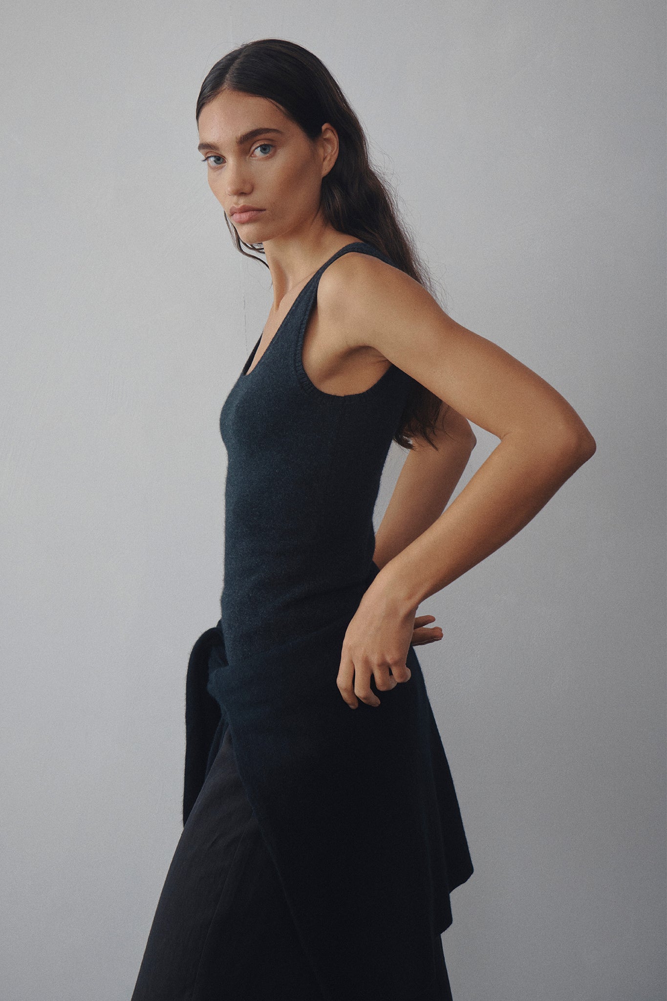 Adelina Singlet - Charcoal