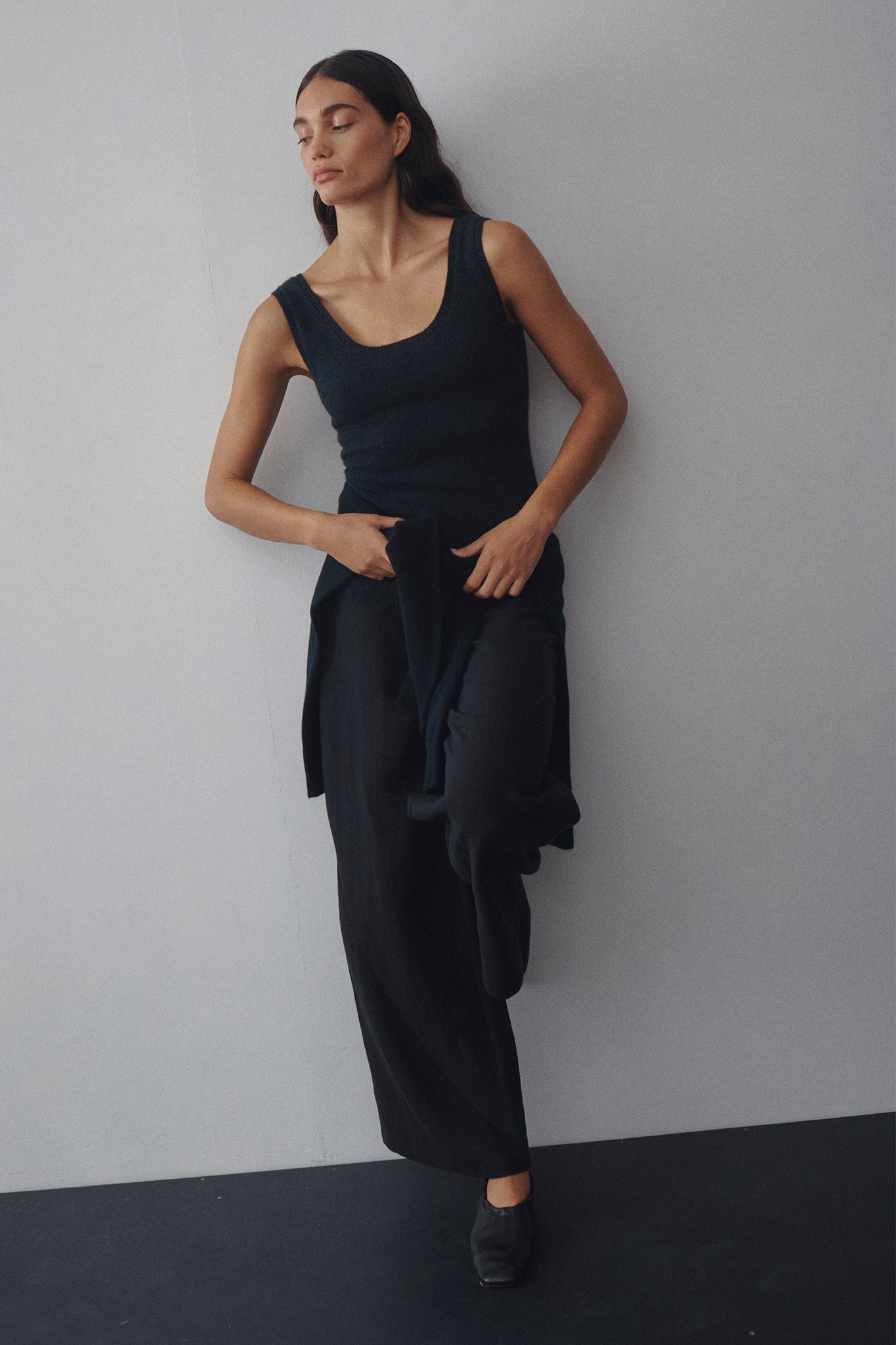 Adelina Singlet - Charcoal