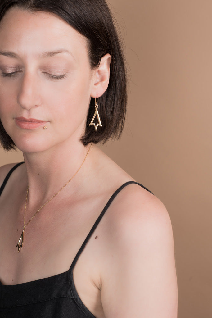 Direction Earrings - Small/Gold
